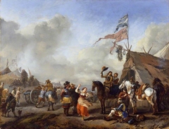 A Camp Scene by Philips Wouwerman