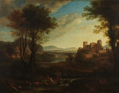 A Classical Landscape with Figures Crossing a Stream by Claude Lorrain