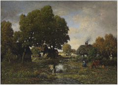 A Country Scene by Théodore Rousseau