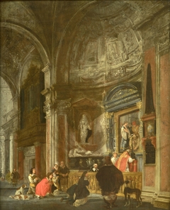 A Family Chapel in an Imaginary Catholic Church by Gerard Houckgeest