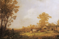 A Farm with Cottages and Animals by Aelbert Cuyp