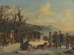 A Hunting Scene at Bausenberger near Coburg, 1835 by Anonymous