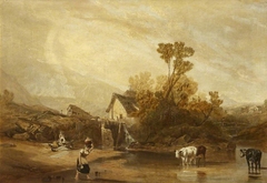 A Mill near Llangollen, North Wales by Augustus Wall Callcott