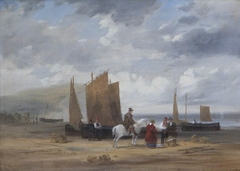 A Norfolk Beach Scene by Anonymous