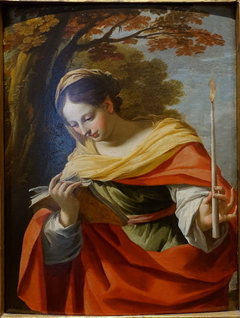 A Personification Holding a Book and a Candle by Michel Dorigny