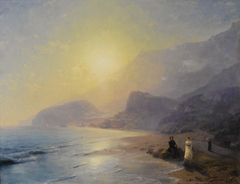 A. S. Pushkin and Countess M. N. Raevskaya by the sea near Gurzuf by Ivan Ayvazovsky