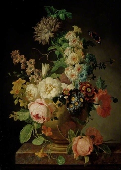 A vase of flowers by Pieter Faes