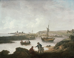 Aberystwyth Harbour by Julius Caesar Ibbetson