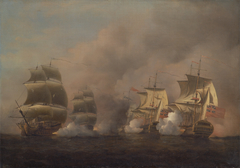 Action off the Cape of Good Hope by Samuel Scott