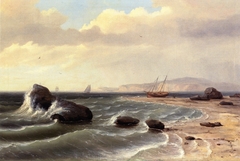 An American Shore Scene by Thomas Birch