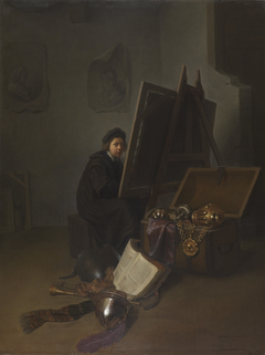 An Artist in his Studio (Self-portrait?) by Gerrit Dou