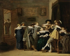 An Elegant Company Playing Music by Dirck Hals