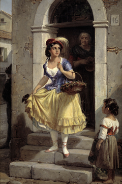 An Italian Woman in the Way to the Carnival by Wilhelm Marstrand