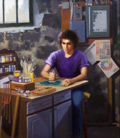 "Apprentice" by Lydia Martin© (28"x24") oil on Belgian linen by Lydia Martin