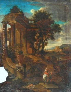 Architectural Landscape with Ruins by Pierre-Antoine Patel