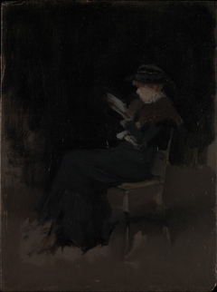 Arrangement in Black: Girl Reading by James Abbott McNeill Whistler