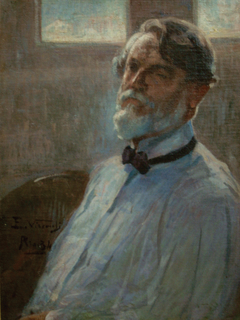 Autorretrato em azul 1934 by Eliseu Visconti