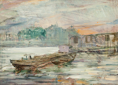 Barges on the Seine by Stanisław Wyspiański