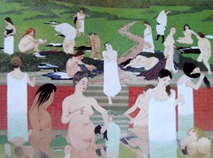 Bathing on a Summer Evening by Félix Vallotton