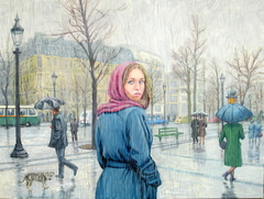 Brief encounter, Paris in the rain by john albert walker