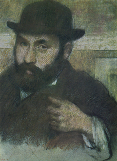 Bust man with the soft hat by Edgar Degas