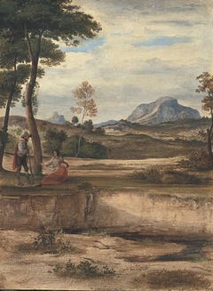 Campagnalandschaft mit dem Soracte by Ferdinand Olivier