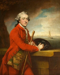 Captain Robert Boyle Nicholas (1744-1780) with his Yacht, 'Nepaul' by Francis Cotes