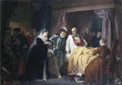 Catherine di Medici and Admiral de Coligny by Georg Wilhelm Volkhart