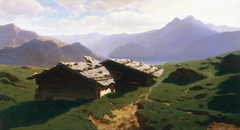 Chalets at Rigi by Alexandre Calame