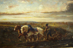 Chevaux au labour by Jules Jacques Veyrassat