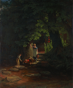 Children by a Brook by Francis Danby