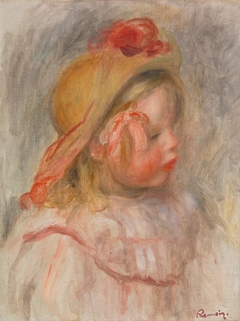 Coco en chapeau de paille by Auguste Renoir