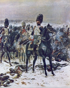 Colonel Lepic at Eylau with Grenadiers à Cheval of the Garde Impériale by Édouard Detaille