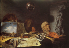 Corner of a painter's studio by Simon Luttichuys