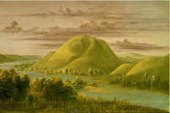 Curious Grassy Bluffs, St. Peter's River by George Catlin