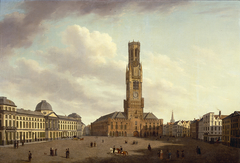 De Markt in Brugge by Auguste Van de Steene