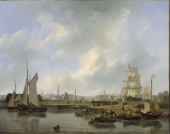 De Willemssluis te Amsterdam by Petrus Johannes Schotel