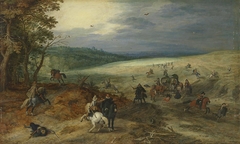 Der Überfall mit Jan Brueghel d. Ä. by Sebastiaen Vrancx