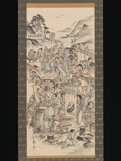 Drinking Festival of the Eight Immortals of the Wine Cup by Nagasawa Rosetsu