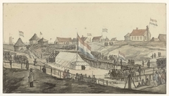 Eerstesteenlegging voor de Willemssluis, 1820 by Gerrit Lamberts