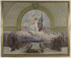 Esquisse pour la salle municipale de la rue Paul-Bert, Saint-Mandé : Allégorie aux morts de la première guerre mondiale by Julien Louis Tavernier