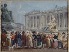 Exposition de Perrin sur la place de la Révolution, le 29 vendémiaire, an II by Pierre-Antoine Demachy