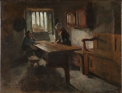 Farm Interior from Rochefort-en-terre, Brittany by Harriet Backer