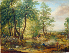 Flooded Woodlands near Oberrad by Christian Georg Schütz