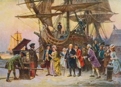 Franklin's Return to Philadelphia, 1785 by Jean Leon Gerome Ferris