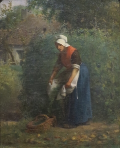 Gathering Beans by Jean-François Millet