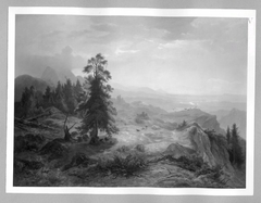 Gebirgslandschaft mit Kühen by Eduard Schleich the Elder