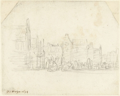 Grote Markt te Haarlem by Gerard ter Borch II