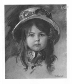 head of a little girl by Friedrich August von Kaulbach