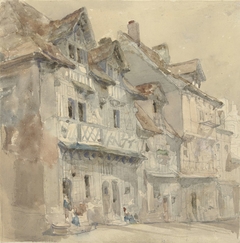 Huizen in Dieppe by Unknown Artist